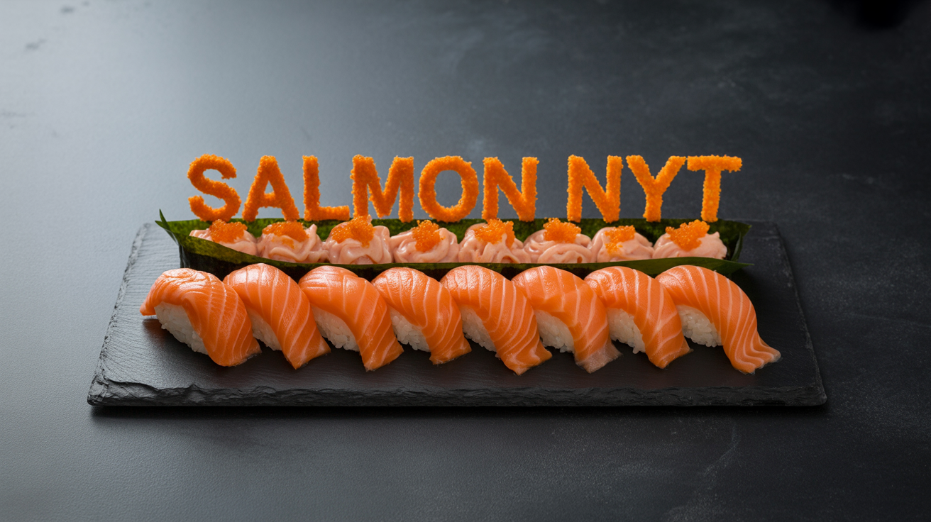 sushi order topped with salmon nyt